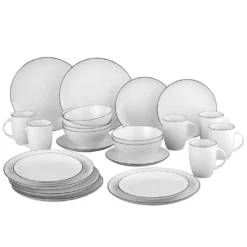 Van Well Black Star 24tlg. Kombi-Service 6 Personen Porzellan Geschirr-Set