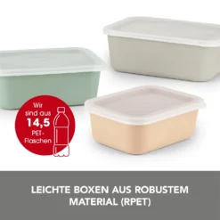 GOURMETmaxx Frischhaltedosen Aus RPET - Apricot/grau/grün -Küchenzubehör 019cd8be61f62790a614d42ab0178d0c