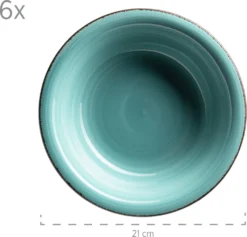 Mäser 931614 Kombiservice Lumaca Für 6 Personen, Steingut, Türkis (1 Set, 30-teilig) -Küchenzubehör 01c384f8cd7c5d3b4af0a7c0063f71f8