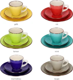 18tlg Kaffeeservice Malaga Kaffee Tee-Gedeck 6Pers Kaffeetassen Dessertteller Abstrakt Handbemalt 12 18tlg Kaffeeservice Malaga Kaffee Tee-Gedeck 6Pers Kaffeetassen Dessertteller Abstrakt Handbemalt -Küchenzubehör 01ebcafbffbd5423d4119c012ee08a68