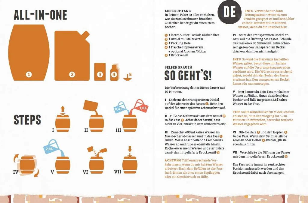 Braufässchen - Das Bierbrauset Zum Selber Brauen / Beer Making Kit / Super Geburtstagsgeschenk, Weihnachtsgeschenk, Männergeschenk Oder Zum Vatertag. "Sorte: India Pale Ale" IPA 2 Braufässchen - Das Bierbrauset Zum Selber Brauen / Beer Making Kit / Super Geburtstagsgeschenk, Weihnachtsgeschenk, Männergeschenk Oder Zum Vatertag. "Sorte: India Pale Ale" IPA – Bild 2