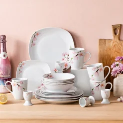 VEWEET Porzellan Kombiservice 'Annie', 40 Teilig Geschirrservice Für 8 Personen, Frühstückservice Mit Je 8 Eierbecher, Kaffeebecher 350 Ml, Müslischalen, Dessertteller Und Flachteller 15 VEWEET Porzellan Kombiservice 'Annie', 40 Teilig Geschirrservice Für 8 Personen, Frühstückservice Mit Je 8 Eierbecher, Kaffeebecher 350 Ml, Müslischalen, Dessertteller Und Flachteller -Küchenzubehör 026236d6302e1788c9321b9f26fc347c