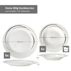 Mambo-Cat Kaffee-Tasse Porzellan-Becher Geschirr-Set Schüssel Bowl-Schale Tafel-Zubehör Suppen-Schälchen Speise-Teller Käse-Wurst Ess-Platte Frühstücks-Buffet Brunch Kuchen-Dessert Home Streifen-Grau Schwarz-Creme Kombi-Service Sechs-Personen 12 Mambo-Cat Kaffee-Tasse Porzellan-Becher Geschirr-Set Schüssel Bowl-Schale Tafel-Zubehör Suppen-Schälchen Speise-Teller Käse-Wurst Ess-Platte Frühstücks-Buffet Brunch Kuchen-Dessert Home Streifen-Grau Schwarz-Creme Kombi-Service Sechs-Personen -Küchenzubehör 0340c9281ab81c10f11f126e8487123b