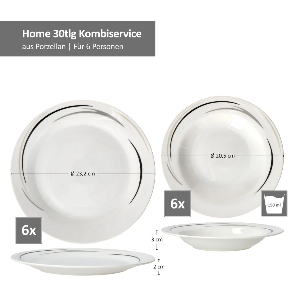 Mambo-Cat Kaffee-Tasse Porzellan-Becher Geschirr-Set Schüssel Bowl-Schale Tafel-Zubehör Suppen-Schälchen Speise-Teller Käse-Wurst Ess-Platte Frühstücks-Buffet Brunch Kuchen-Dessert Home Streifen-Grau Schwarz-Creme Kombi-Service Sechs-Personen 6 Mambo-Cat Kaffee-Tasse Porzellan-Becher Geschirr-Set Schüssel Bowl-Schale Tafel-Zubehör Suppen-Schälchen Speise-Teller Käse-Wurst Ess-Platte Frühstücks-Buffet Brunch Kuchen-Dessert Home Streifen-Grau Schwarz-Creme Kombi-Service Sechs-Personen – Bild 6