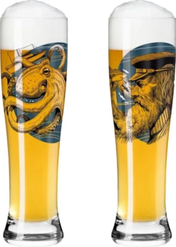 Brauchzeit Weizenbierglas-Set #9, #10 Von Philip Harris -Küchenzubehör 08e47d14a53041f718ed8c391351ba0b