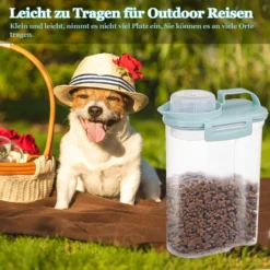 Futtertonne Tierfutterbehälter 2kg Vorratsdose Schüttdose BPA-freier Kunststoff Luftdicht Wasserdicht 4,4 Pfund / 2KG Tiernahrung Aufbewahrungsbox Für Haustieren Hund, Katze, Vogel (Blau) -Küchenzubehör 0ac16f862746b3e5f3ce797d758370c7