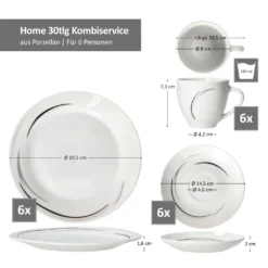 Mambo-Cat Kaffee-Tasse Porzellan-Becher Geschirr-Set Schüssel Bowl-Schale Tafel-Zubehör Suppen-Schälchen Speise-Teller Käse-Wurst Ess-Platte Frühstücks-Buffet Brunch Kuchen-Dessert Home Streifen-Grau Schwarz-Creme Kombi-Service Sechs-Personen 13 Mambo-Cat Kaffee-Tasse Porzellan-Becher Geschirr-Set Schüssel Bowl-Schale Tafel-Zubehör Suppen-Schälchen Speise-Teller Käse-Wurst Ess-Platte Frühstücks-Buffet Brunch Kuchen-Dessert Home Streifen-Grau Schwarz-Creme Kombi-Service Sechs-Personen -Küchenzubehör 0c02df588bed056bd0fb9869f6e1ec8f