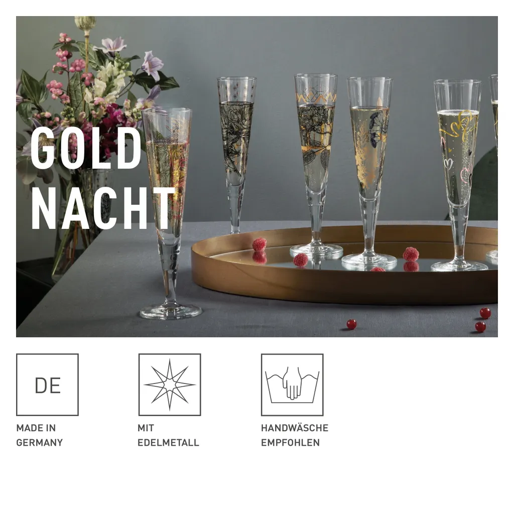 Goldnacht Champagnerglas-Set F23 Von Carolin Oliveira 8 Goldnacht Champagnerglas-Set F23 Von Carolin Oliveira – Bild 8
