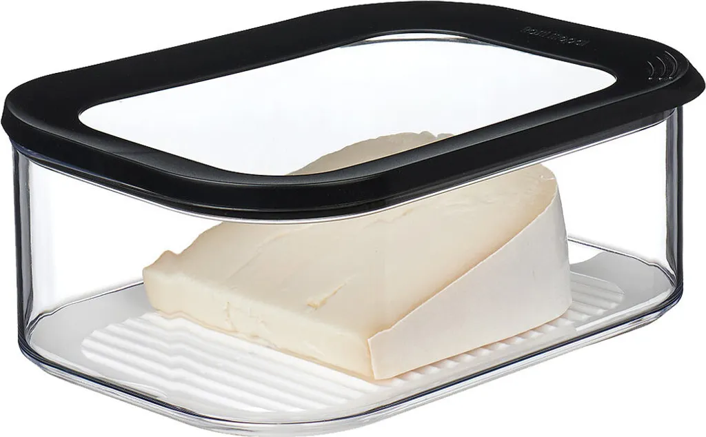 Mepal MODULA Käsedose Aufschnittdose 2000 Ml 2er Set Schwarz 2 Mepal MODULA Käsedose Aufschnittdose 2000 Ml 2er Set Schwarz – Bild 2