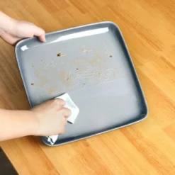 LOVECASA Tafelservice, 4-tlg Set Quadratische Speiseteller Aus Steingut, Flachteller, Frühstücksteller Für 4 Personen, Grau -Küchenzubehör 0f9cb5272b6f5451c72fd74912058fab