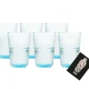 Bombay Sapphire Gin 6x Longdrink Glas 6er Set Gläser In Blau Mit Relief