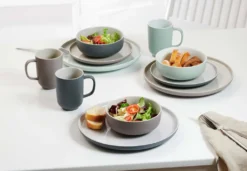 Ritzenhoff & Breker JASPER Kaffeeservice 12-tlg., Geschirrset, Service, Rund, Steinzeug, Grau, 407648 -Küchenzubehör 10edd39e783f01c8a85b3c560eb75ac1