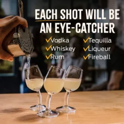 Brooze Bender Schnapsgläser 6er Set Stamper Glas Mit Stil Shot Vodka Likör Ouzo -Küchenzubehör 11e2a98263f94968b49655719727e595