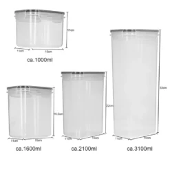 Lospitch 8er Set Vorratsdosen Müsli Behälter Mehl Nudel Schüttdose Pasta Lebensmittel -Küchenzubehör 129b98dd17ab110de39932a061da491e