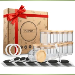 PORADA 12 Stapelbare Gewürzgläser Set 150ml Glasbehälter Mit Deckel Aufbewahrung Küche Gewürzdosen Vorratsdosen Glas Mit Deckel Aufbewahrungsgläser Küchenorganisation Aufbewahrung… 21 PORADA 12 Stapelbare Gewürzgläser Set 150ml Glasbehälter Mit Deckel Aufbewahrung Küche Gewürzdosen Vorratsdosen Glas Mit Deckel Aufbewahrungsgläser Küchenorganisation Aufbewahrung… -Küchenzubehör 1521b953202d5eec8e5363829fa5d1b8