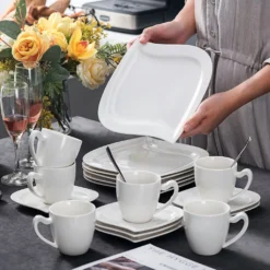 MALACASA, Serie Elvira, 36 Teilig Cremeweiß Porzellan Geschirrset Tafelservice Kaffeeservice Mit Tassen, Untertassen, Dessertteller Für 12 Person 14 MALACASA, Serie Elvira, 36 Teilig Cremeweiß Porzellan Geschirrset Tafelservice Kaffeeservice Mit Tassen, Untertassen, Dessertteller Für 12 Person -Küchenzubehör 161fd2150daed9339b4e461aba56f55f