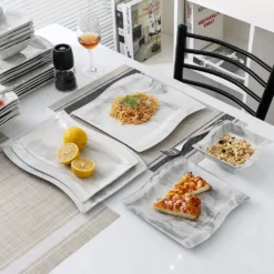 MALACASA, Serie Flora, 32 Tlg. Marmor Porzellan Geschirrset Kombiservice Tafelservice Mit 6 Schalen, 6 Dessertteller, 6 Suppenteller, 6 Speiseteller, 6 Becher Und 2 Rechteckige Servierplatte 12 MALACASA, Serie Flora, 32 Tlg. Marmor Porzellan Geschirrset Kombiservice Tafelservice Mit 6 Schalen, 6 Dessertteller, 6 Suppenteller, 6 Speiseteller, 6 Becher Und 2 Rechteckige Servierplatte -Küchenzubehör 1a3d580aa820a0e91af2813c71169c74