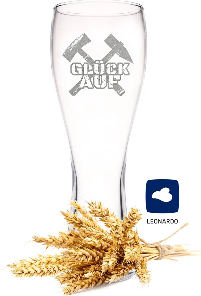 Leonardo Weizenglas - Glück Auf - Schlägel + Eisen - Geschenk Für Bergmänner - Schönes Geburtstagsgeschenk Für Alle Zech 1 Leonardo Weizenglas - Glück Auf - Schlägel + Eisen - Geschenk Für Bergmänner - Schönes Geburtstagsgeschenk Für Alle Zech