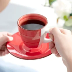 Kaffeeservice Steinzeug, Vancasso BONITA 12 Teiliges Kaffeeset, Cappuccino Tassenset Für 6 Personen, Tassen Und Untertassen -Küchenzubehör 1a6b02dd09e3f0bdf7e99e38de105910