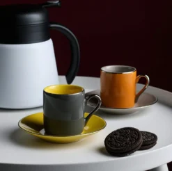 Artvigor, Porzellan Kaffeeservice, Bunt 12 Teilig Kaffee Set, Mit 6 Espressotassen 80 Ml, 6 Untertassen, Mehrfarbig -Küchenzubehör 1b76d9e90f39b905d9c1b3d8ae9e45ba