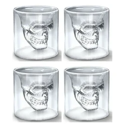 Skull-in-glass Winkee 4 Schnapsgläser Shot Glas Totenkopf Schädel 25ml Partyglas Weingläser -Küchenzubehör 1bbed6c95cc990a6fd89ad9b903024c1