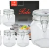 6er Set Einmachglas Bügelverschluss Original Fido 0,75L Incl. Bormioli Rezeptheft