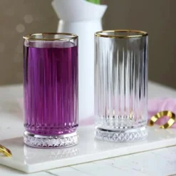 Pasabahce Elysia Golden Touch Long Drink Gläser 4-teiliges Set Mit Goldrand 280ml -Küchenzubehör 1cdf8057466bf02d502195eee0c98614
