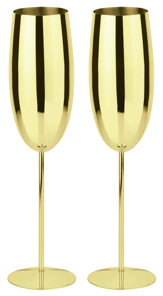 Sambonet Paderno Mixology Set 2 Champagnerflöten Gold 1 Sambonet Paderno Mixology Set 2 Champagnerflöten Gold