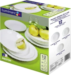 Tafelservice Geschirrset Luminarc 12-tlg. Essservice Teller Hartglas 4 Personen -Küchenzubehör 1ff4e33730a43a598b1337b7306fdd34