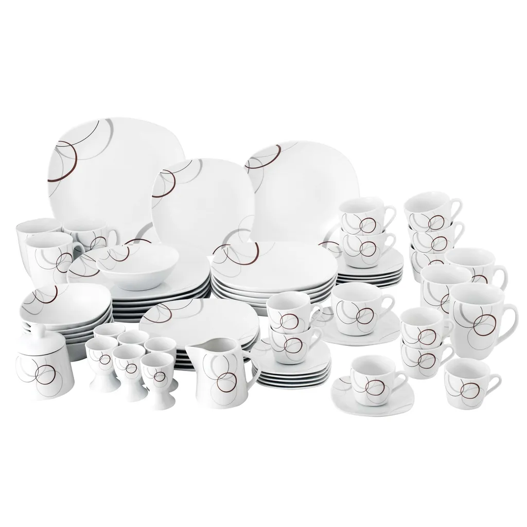 Kombiservice 62 Tlg. Palazzo, Eckige Form 2 Kombiservice 62 Tlg. Palazzo, Eckige Form – Bild 2