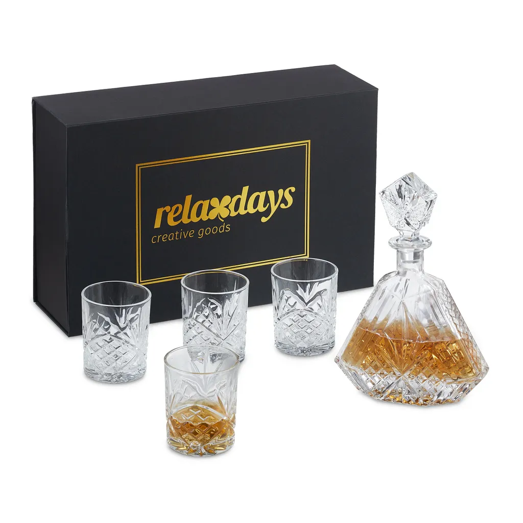 Relaxdays Whisky Set 5-teilig 1 Relaxdays Whisky Set 5-teilig