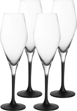 Villeroy & Boch Champagnerkelch Manufacture Rock Klar,schwarz, 4 Tlg. -Küchenzubehör 21b731e940b36dbe270100248c696f75
