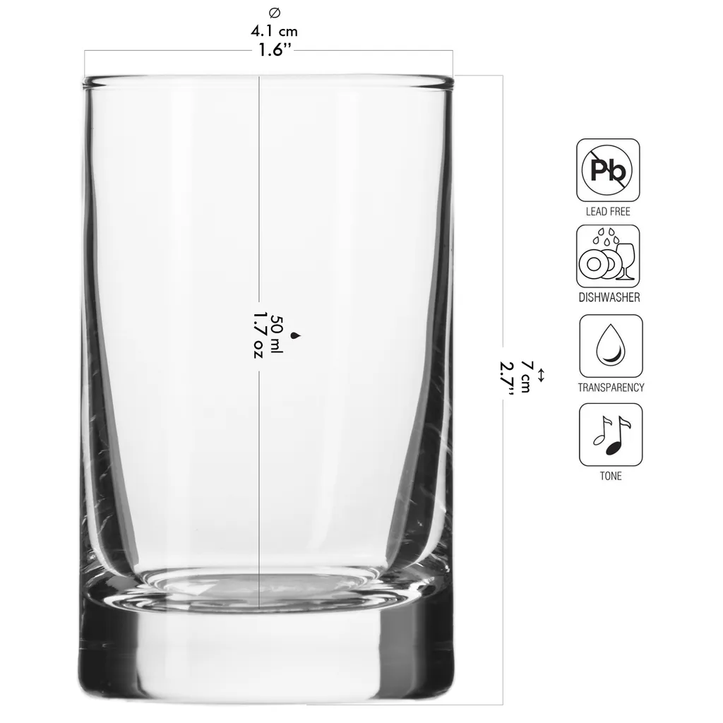 KROSNO Shot Vodkagläser, 6er-Set, 50 Ml 3 KROSNO Shot Vodkagläser, 6er-Set, 50 Ml – Bild 3