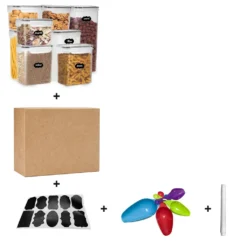 EINFEBEN 8er Set Vorratsdosen Müsli Behälter Mehl Nudel Schüttdose Pasta Lebensmittel -Küchenzubehör 2223c8b11b72253b0550400316a84b4a