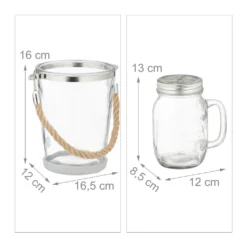 Relaxdays 4 Trinkgläser Mit Deckel Und Zubehör 13 Relaxdays 4 Trinkgläser Mit Deckel Und Zubehör -Küchenzubehör 22daa7b2a704e38783e04d30198dc0c8