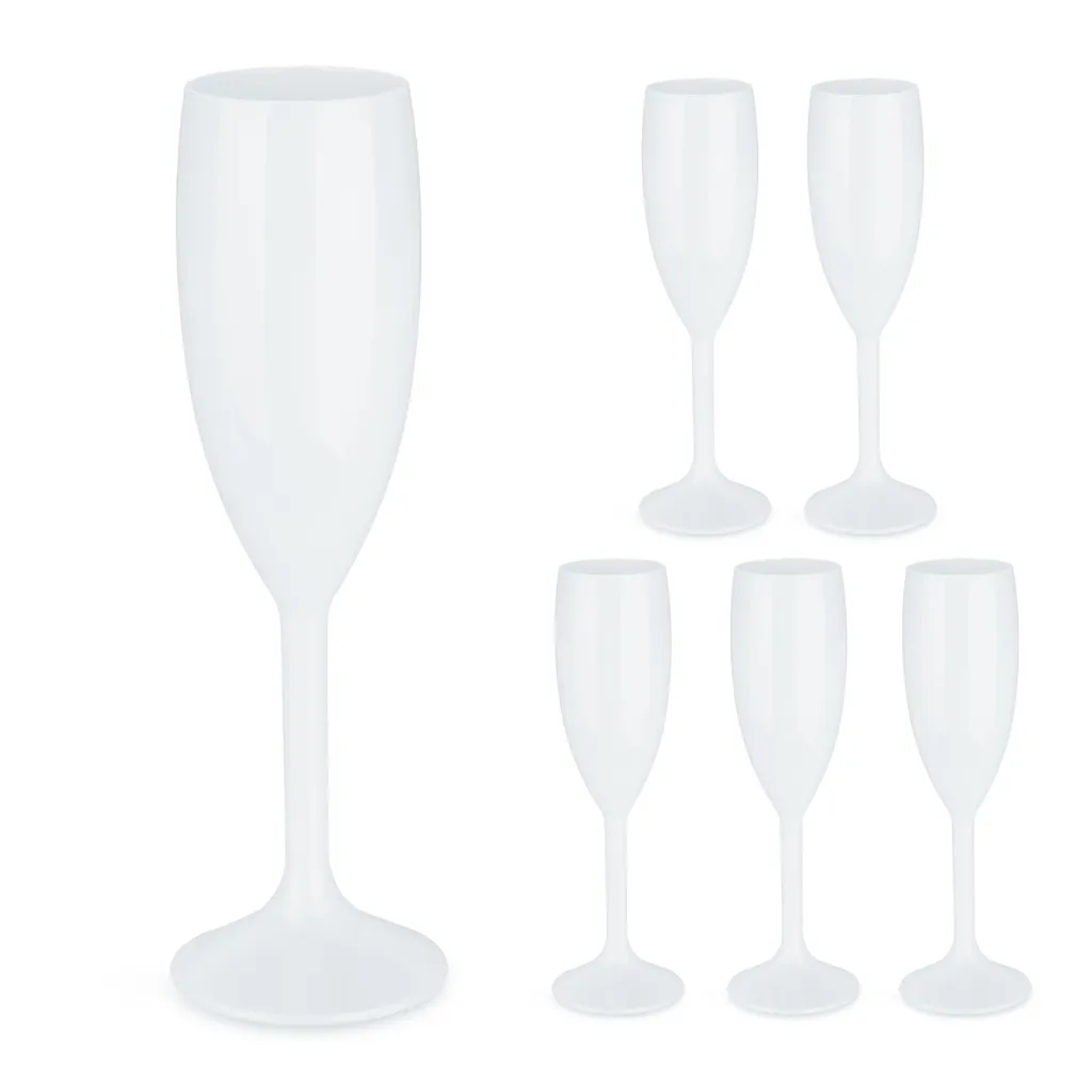 Relaxdays Sektgläser Kunststoff 6er Set 1 Relaxdays Sektgläser Kunststoff 6er Set