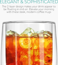 Navaris 4x Doppelwandige Gläser 350ml - Thermogläser Für Cappuccino Latte Macchiato Tee Wasser Cola Cocktails - 4er Set Kaffeegläser Borosilikat -Küchenzubehör 2385415314ba0f73008e1d53e0dc7960