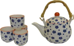 270 Asia Teeset Teeservice Teekanne Tassen 5 Tlg Weiss Blau Blumen Kinder Ruka -Küchenzubehör 242185cd2873bafe655b0644b2105dd7