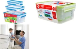 Emsa Frischhaltedose CLIP & CLOSE, 3er Set, 0,55/1,0/2,30 L, Farbe Grün -Küchenzubehör 2660b825e571f4694b04a79fe5669712