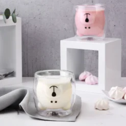 GRÄWE Doppelwandige-Thermogläser, 250ml, 2er Set, Motiv Bär -Küchenzubehör 2707c492bd2a8bcba6047a5d4b864363