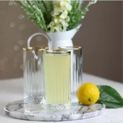Pasabahce Elysia Golden Touch Long Drink Gläser 4-teiliges Set Mit Goldrand 280ml -Küchenzubehör 27fbee4410dcc648f24a6bae4243602f