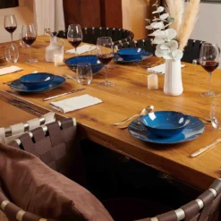 Mäser 931946 Tafelservice Ossia Für 6 Personen, Steinzeug, Blau (1 Set, 12-teilig) -Küchenzubehör 294b33715d019cd26d69ba5bc2811c63