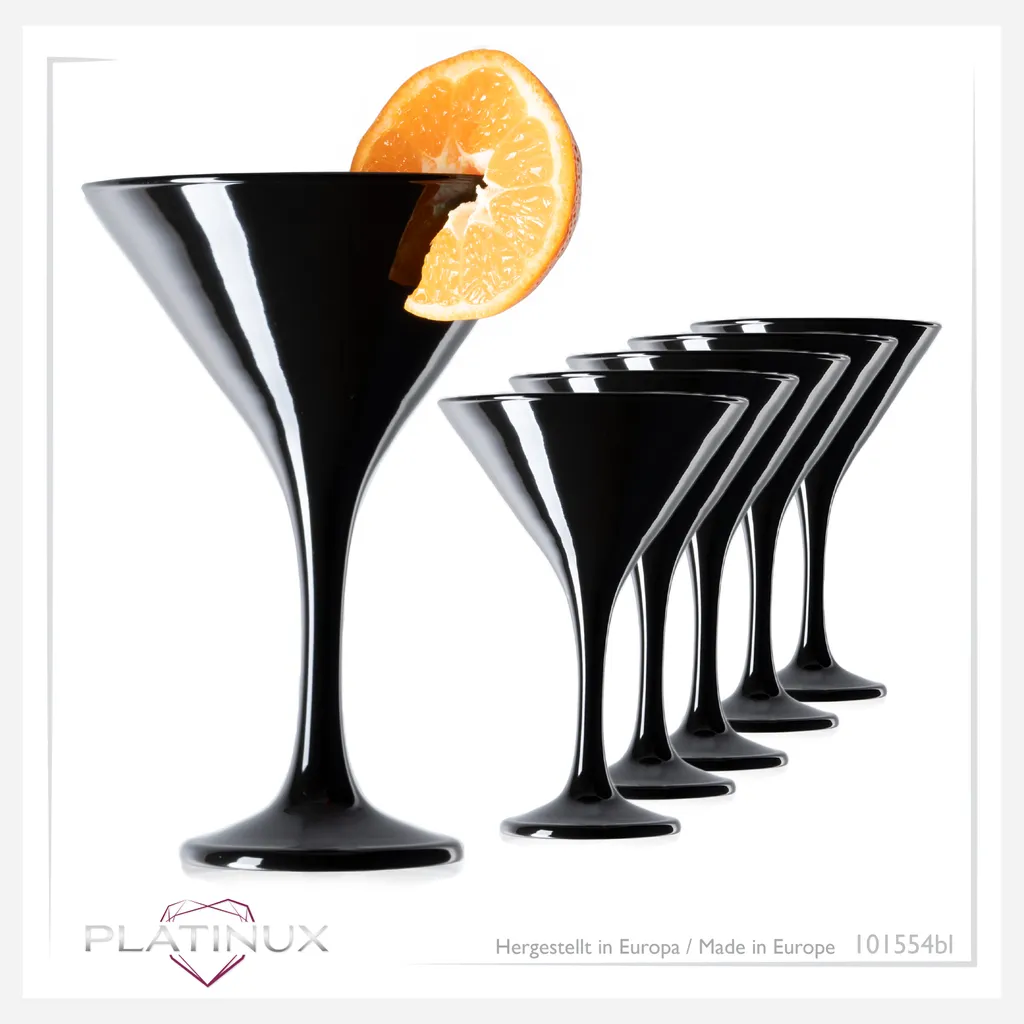 Schwarze Martini Gläser 150ml Set 6-Teilig Aus Glas Cocktailgläser 7 Schwarze Martini Gläser 150ml Set 6-Teilig Aus Glas Cocktailgläser – Bild 7