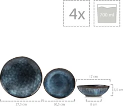 Sänger SÄNGER Steingut Geschirrset Tokio, Tafelservice 12 Teilig Für 4 Personen -Küchenzubehör 2cb1ed49dabd5d220d1f3c6aad4badb0