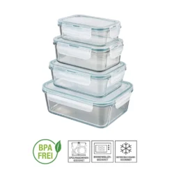 GOURMETmaxx Glas-Frischhaltedosen Klick-it 8-tlg. Frischhaltedosen 4er Set Glas Klick-It Gefrierdosen Lunchbox Brotdose Mikrowelle 16 GOURMETmaxx Glas-Frischhaltedosen Klick-it 8-tlg. Frischhaltedosen 4er Set Glas Klick-It Gefrierdosen Lunchbox Brotdose Mikrowelle -Küchenzubehör 2ccea53c81ba156179bb7297a9f5abcd
