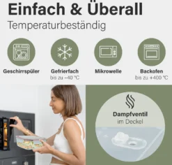 Classbach® Glas-Frischhaltedosen Mit Deckel, 9er-Vorratsdosen-Set/Vorratsgläser, Geeignet Für Mikrowelle, Spülmaschine Und Gefrierfach, Meal Prep Boxen Aus Glas, Perfekte Aufbewahrungsbox Küche -Küchenzubehör 2ce73b570b50be6b3e18c7c50e5d028c