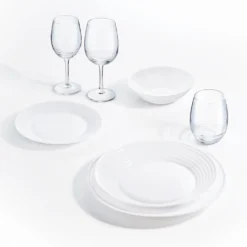 Tafelservice Harena 18-teilig Weiß LUMINARC Essservice Geschirrset Tafelset -Küchenzubehör 303703d9d3a3ac308c24a75cfccfdcf9