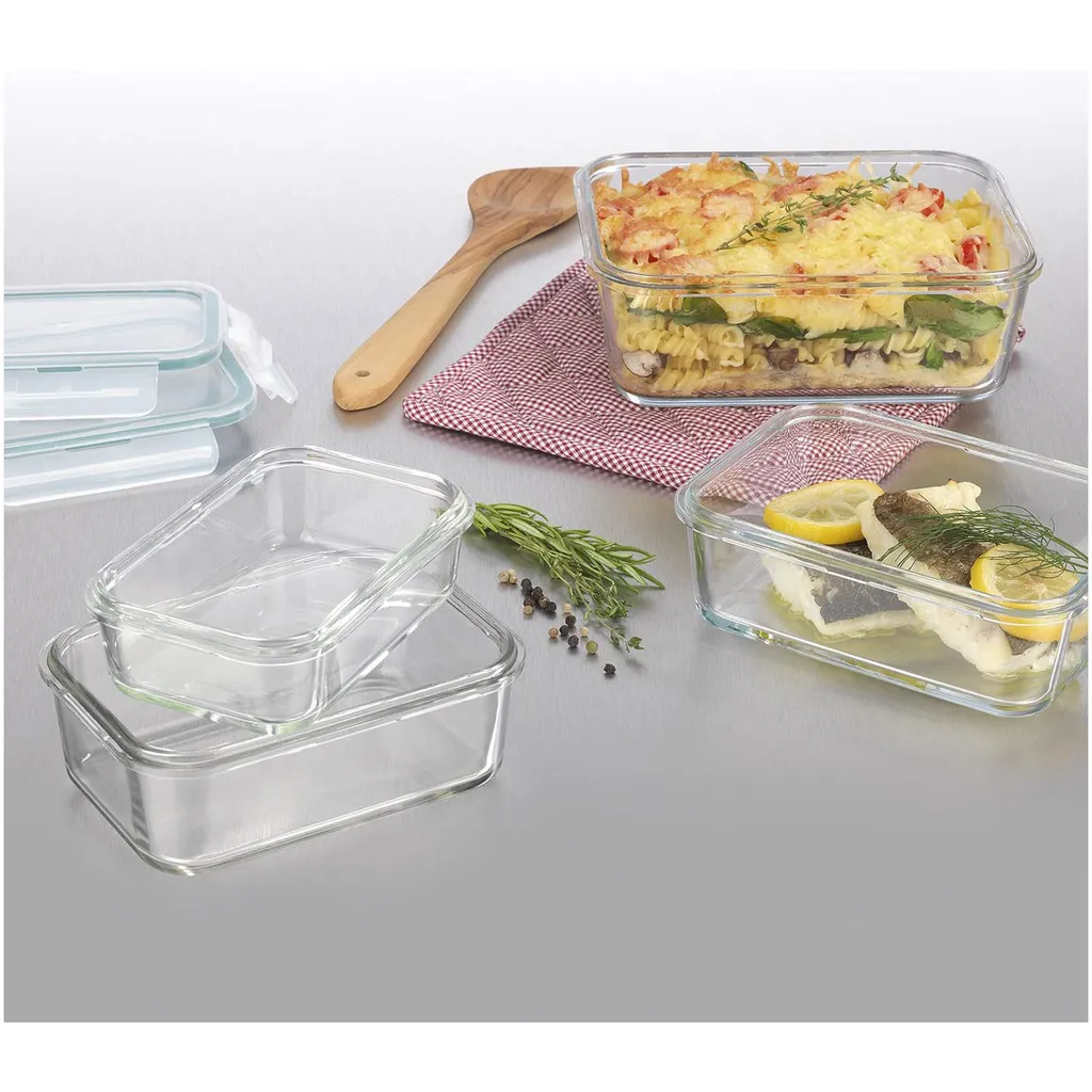 Cuisine Edition Klick-it Glas-Frischhaltedosen Set 8-tlg. Mint, 4 Glasschüsseln Mit Passendem Deckel Mit Mikrowellenventil, Geeignet Für Backofen, Mikrowelle & Gefrierfach, BPA-frei 8 Cuisine Edition Klick-it Glas-Frischhaltedosen Set 8-tlg. Mint, 4 Glasschüsseln Mit Passendem Deckel Mit Mikrowellenventil, Geeignet Für Backofen, Mikrowelle & Gefrierfach, BPA-frei – Bild 8