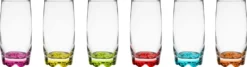 Trinkgläser Aus Glas 350ml (max.390ml) Set 6 Teilig Bunter Boden Wassergläser Saftgläser -Küchenzubehör 344bf71ef24d05fbf826db738870f150
