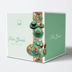 Sänger SÄNGER Steingut Geschirrset Palm Beach, Tafelservice & Servierplatten Set 23 Teilig Für 4 Personen -Küchenzubehör 3633298a41d378bc1a7c93fcc40e033f